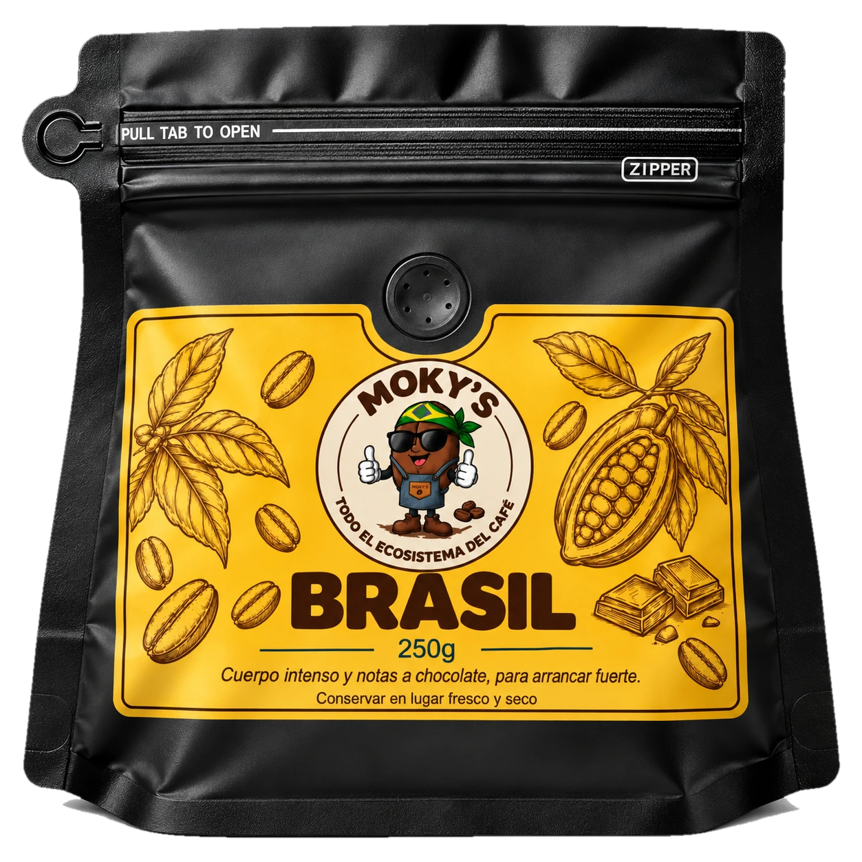 Café Moky's Brasil, bolsa de 250 g molido